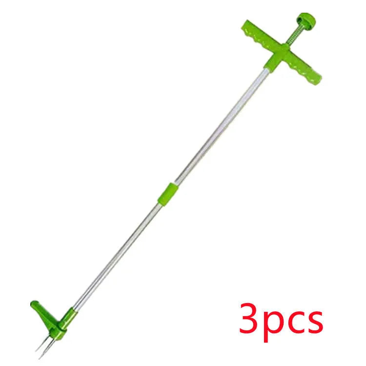 Aluminium tube manual weeding artifact with digging tool for garden weed removal measuring 50cm
