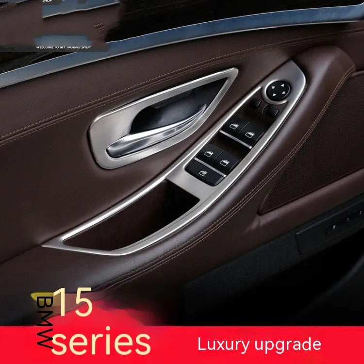 BMW 5 Series F10/F18 interior door handle decorative trim set with stainless steel ABS construction