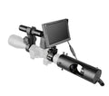 Black digital night vision goggles with 5 inch LCD display and infrared illumination system