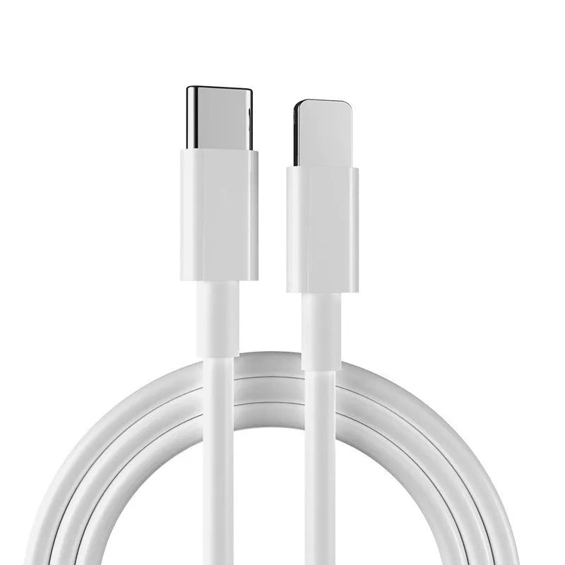 White 20W USB-C fast charger with 1 metre cable for iPhone and iPad