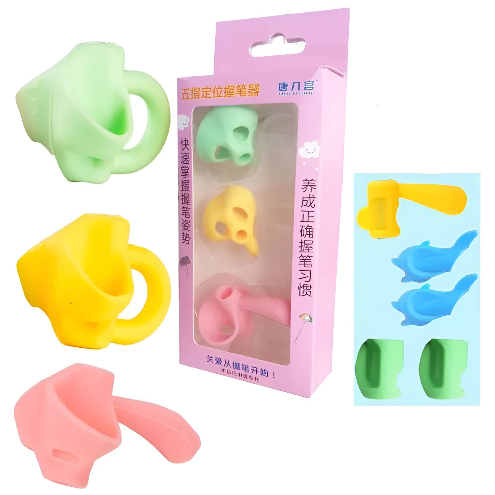 Children's writing corrector orthosis with pen holders for kindergarten learning