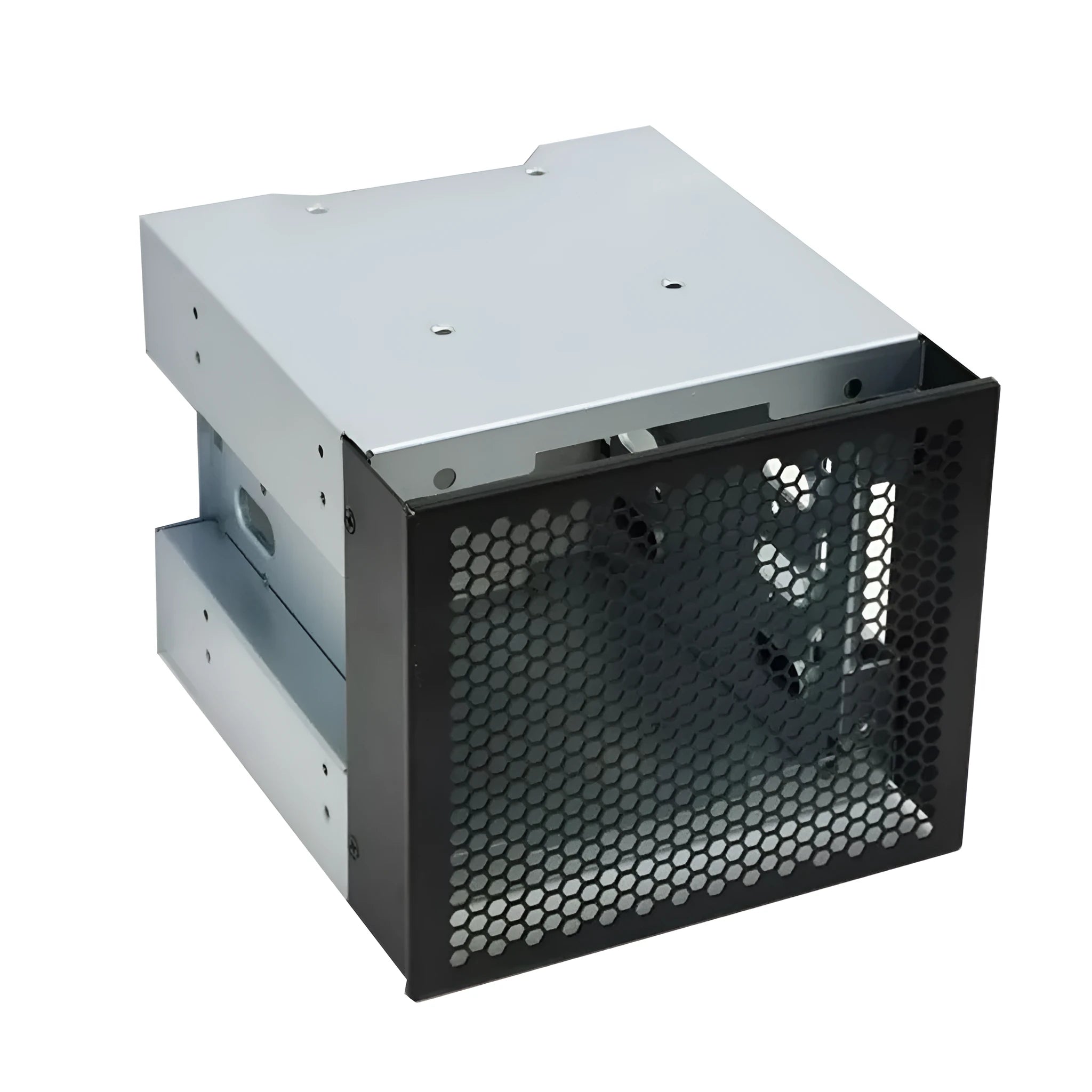 Transparent hard drive cage for 5.25-inch to 3.5-inch drive conversion