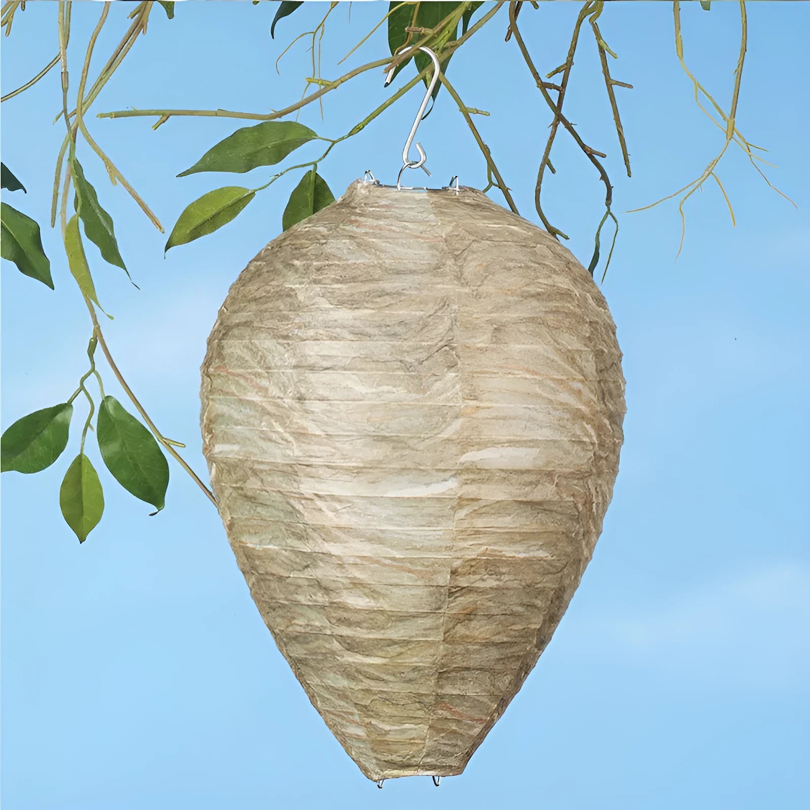 Paper honeycomb lantern with wire frame measuring 22x28 cm for event decoration