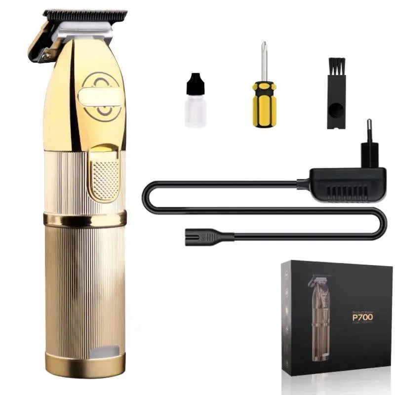 Gold cordless hair clipper Model 2880 with dual-power function and 25W motor