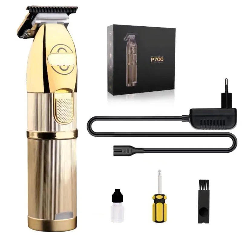 Gold cordless hair clipper Model 2880 with dual-power function and 25W motor