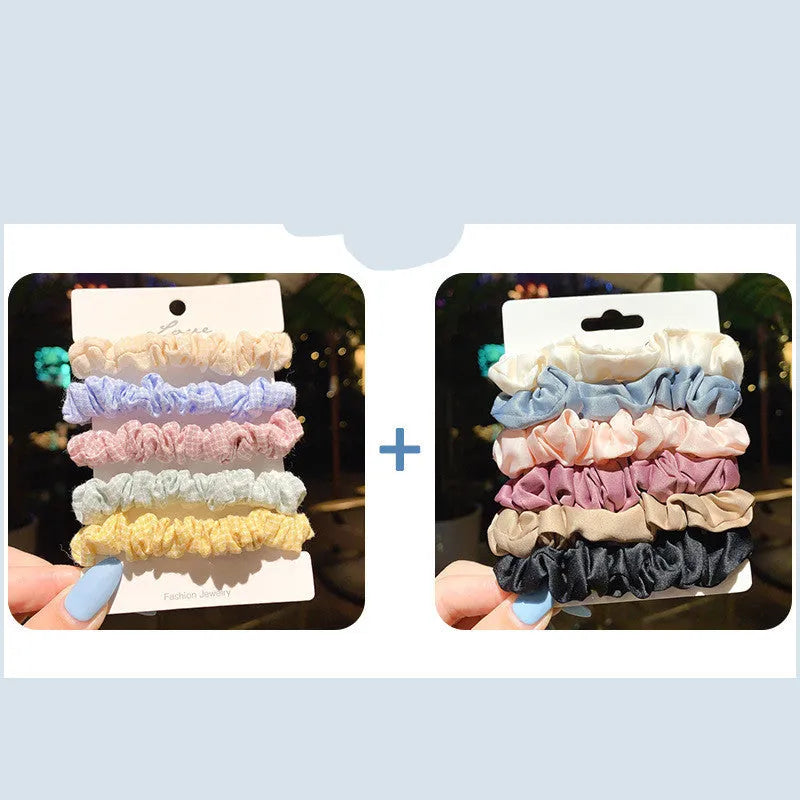 Children's 20-piece autumn colour hair ring set with head ropes and hair accessories