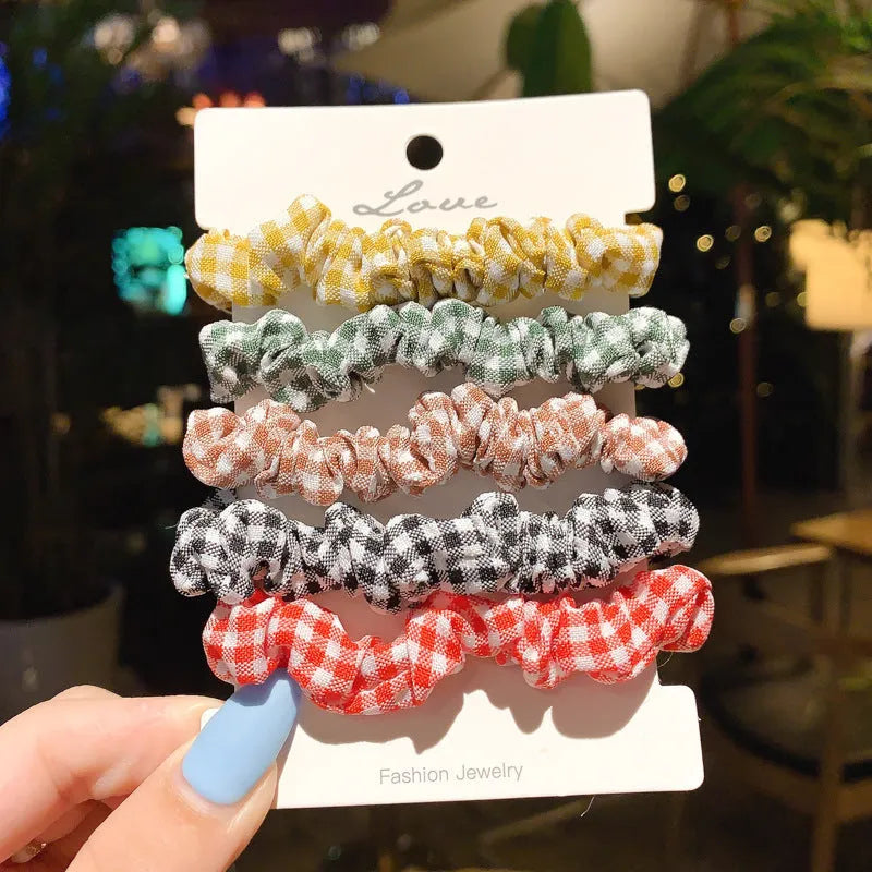 Children's 20-piece autumn colour hair ring set with head ropes and hair accessories