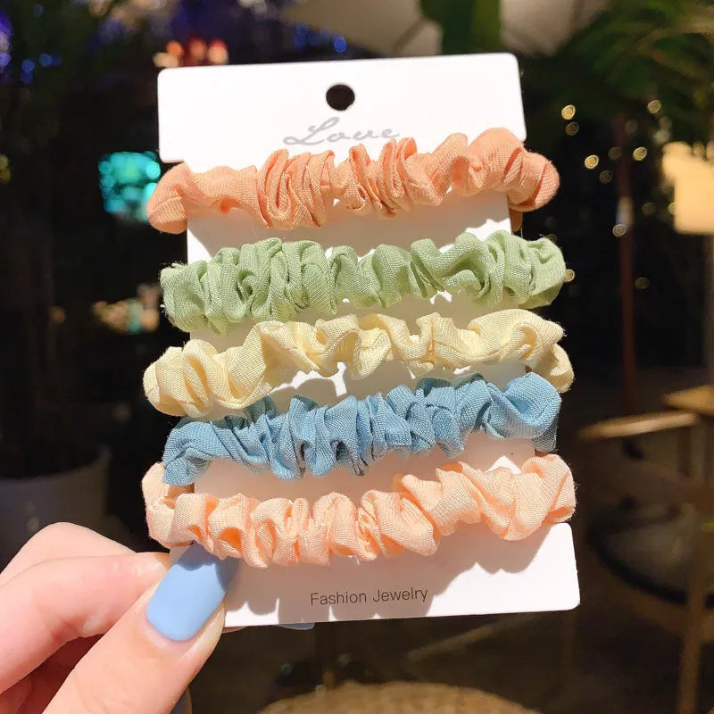 Children's 20-piece autumn colour hair ring set with head ropes and hair accessories