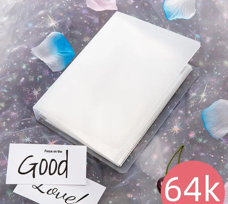 Watercolour illustrator storage album with blue PP cover, shown open to reveal double-page design for holding sheets.