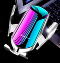 Magic Clip R1 automatic car phone holder with wireless charging in gold and silver colours