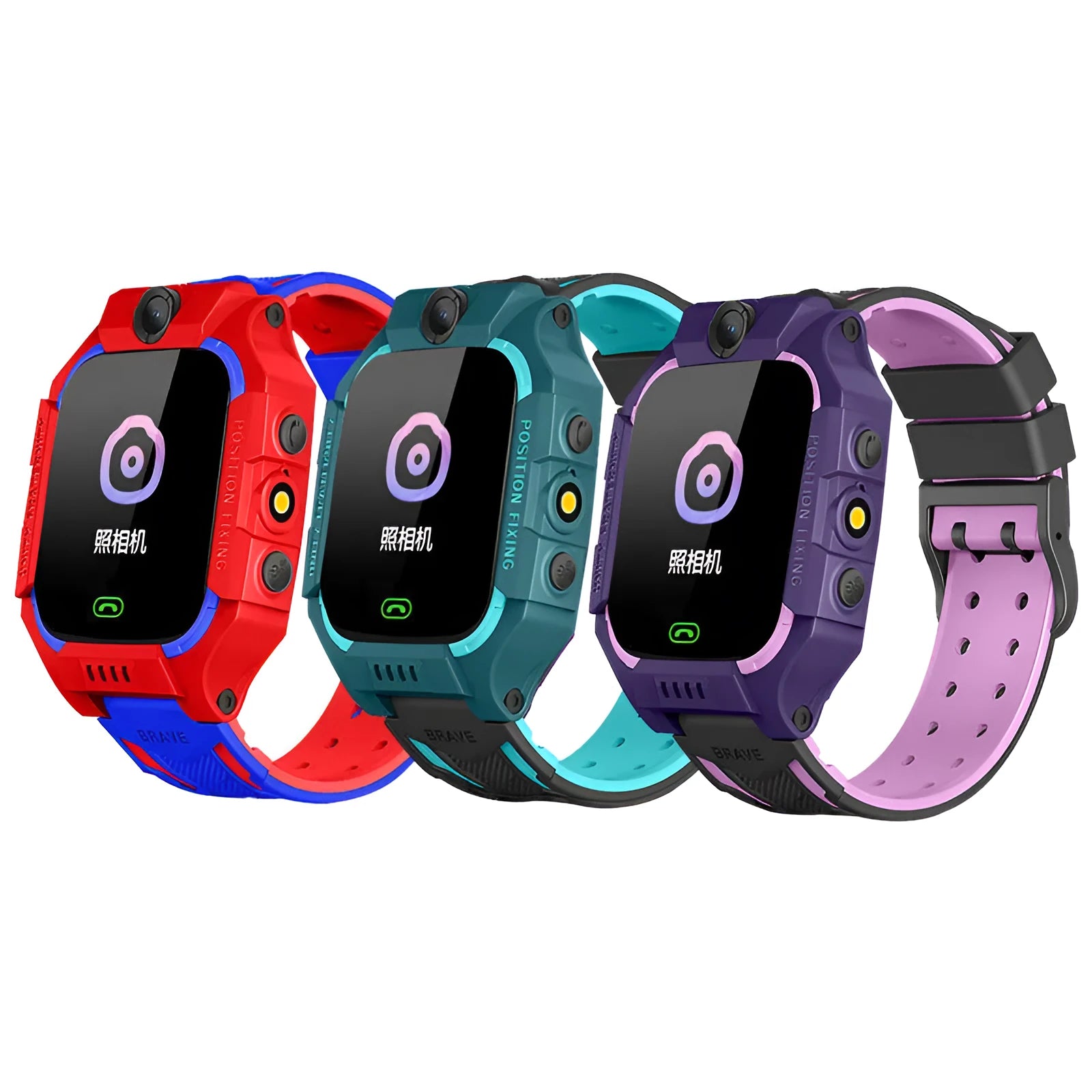 Z6 Q19 children's smart watch with 1.44-inch touch screen in green, purple or red colours