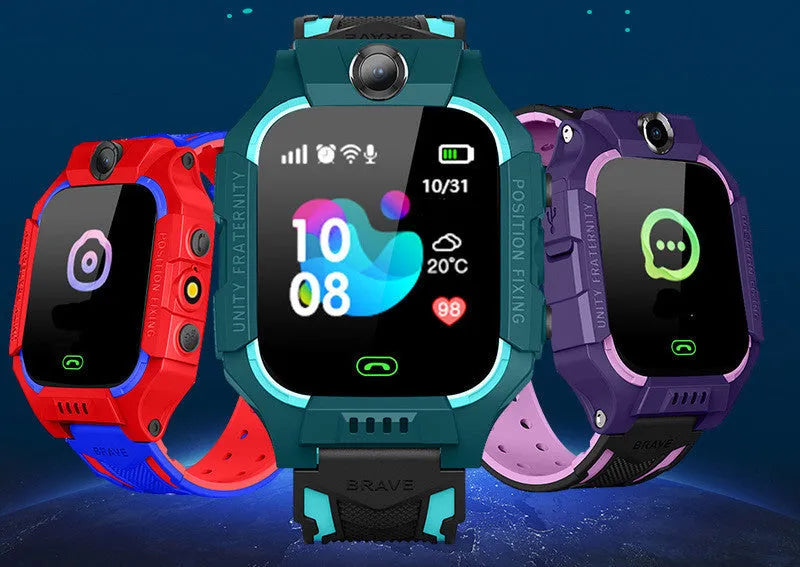 Z6 Q19 children's smart watch with 1.44-inch touch screen in green, purple or red colours