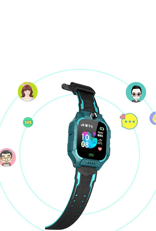 Z6 Q19 children's smart watch with 1.44-inch touch screen in green, purple or red colours