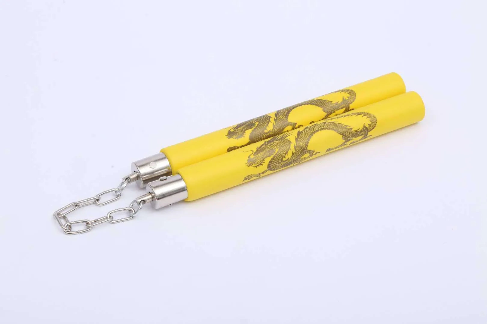 Sponge nunchaku training sticks with foam covering and iron chain in four colour options