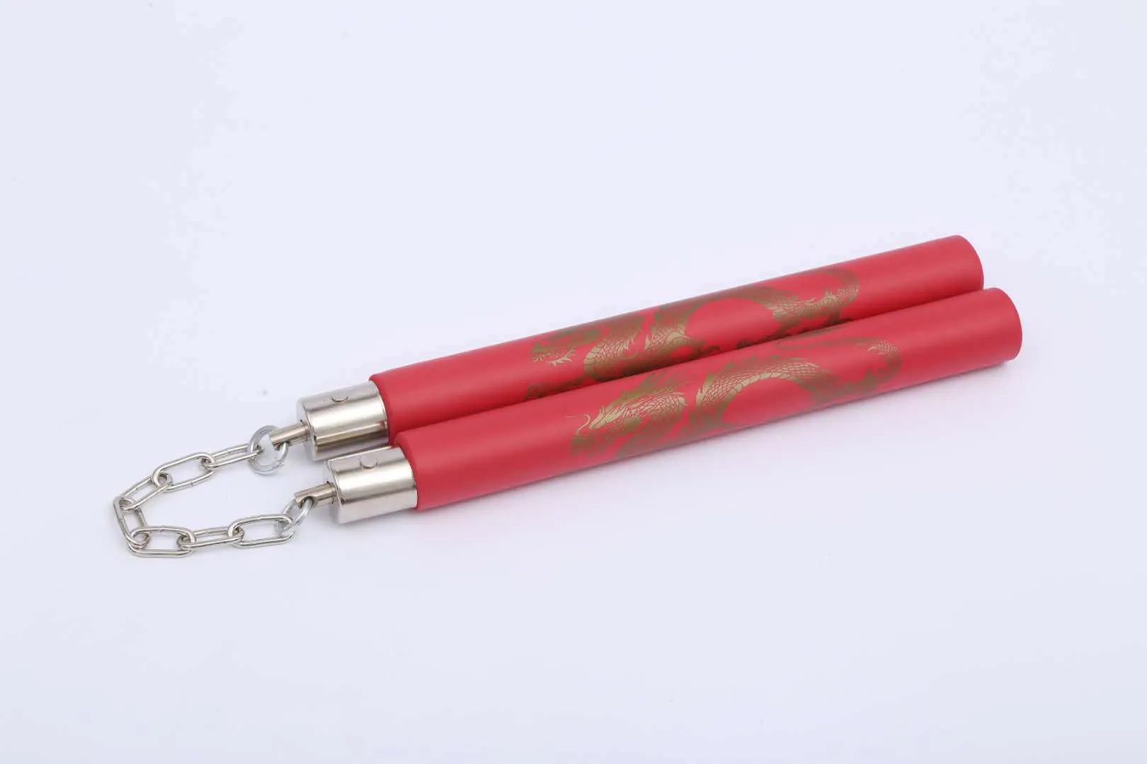 Sponge nunchaku training sticks with foam covering and iron chain in four colour options