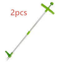 Aluminium tube manual weeding artifact with digging tool for garden weed removal measuring 50cm