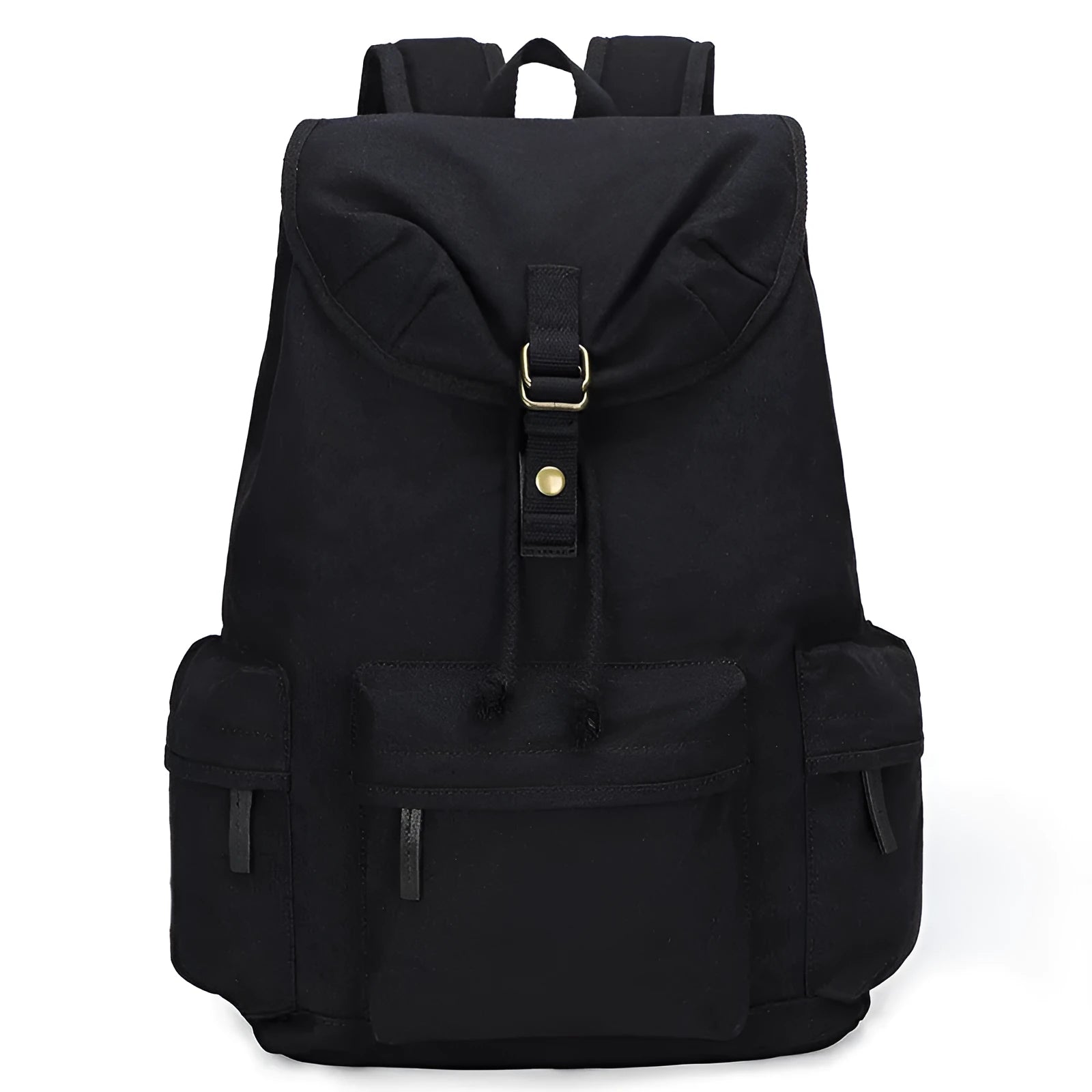 Canvas camera bag in Gray with rain cover, shoulder strap, and soft handle for SLR photography