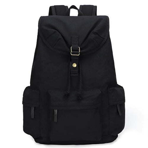 Canvas camera bag in Gray with rain cover, shoulder strap, and soft handle for SLR photography