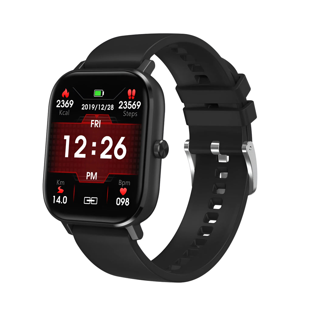 Smart health bracelet on wrist showing 1.54-inch screen displaying heart rate and ECG data