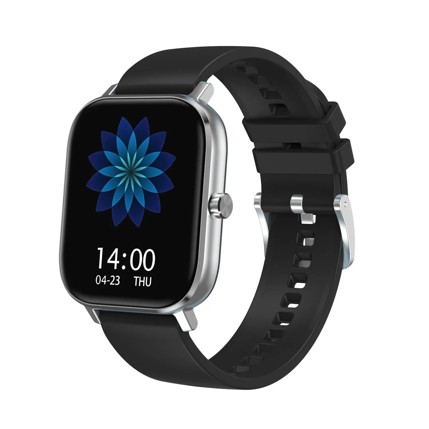 Smart health bracelet on wrist showing 1.54-inch screen displaying heart rate and ECG data