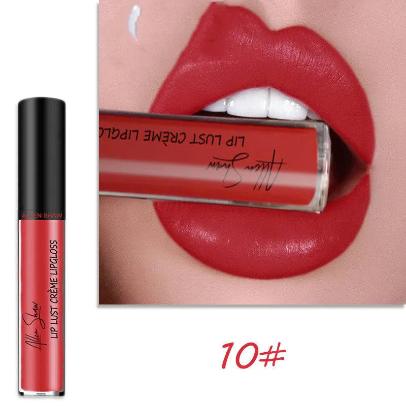 Silky cream texture lip gloss tube showing mineral-based formula with multiple colour options