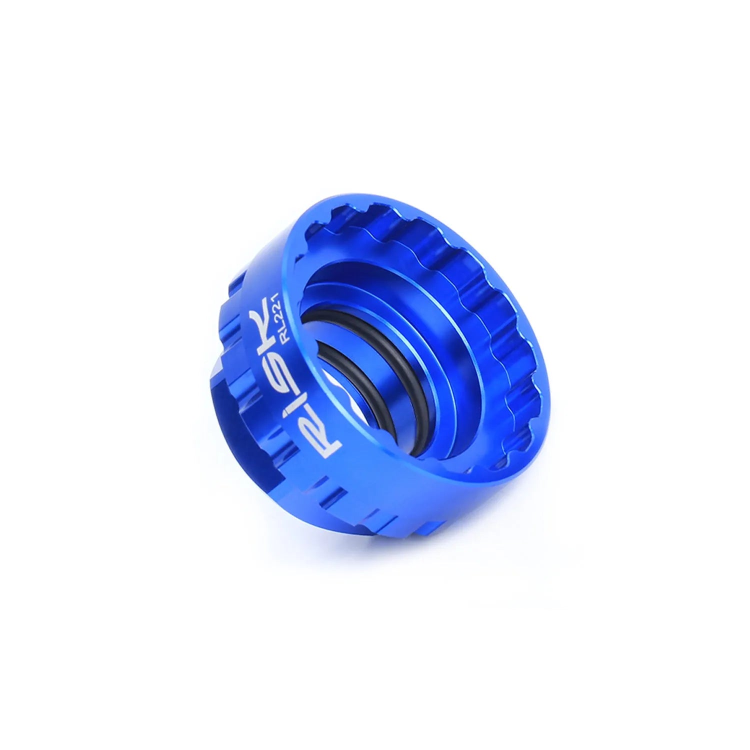 Blue aluminium alloy bicycle disc brake removal wrench for 12-speed direct mount systems
