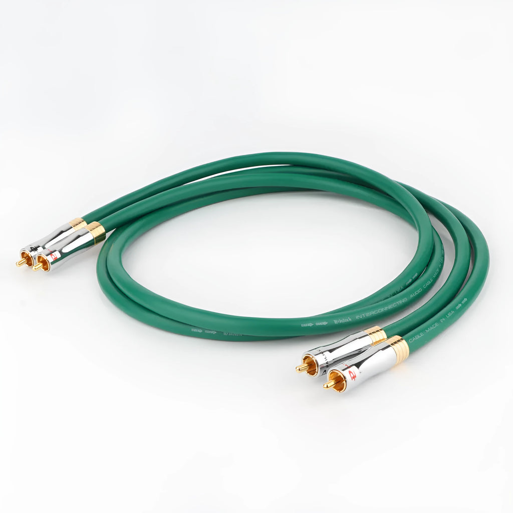 Silver-plated 4-core shielded RCA audio interconnect cable for CD decoder amplifier connections