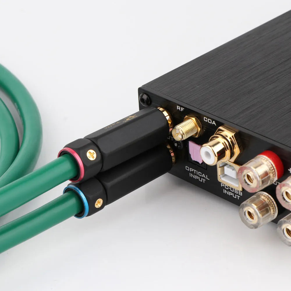 Silver-plated 4-core shielded RCA audio interconnect cable for CD decoder amplifier connections