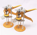 Metal alloy tile raising positioner with adjustable height for concrete tile installation