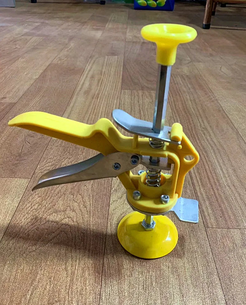 Metal alloy tile raising positioner with adjustable height for concrete tile installation