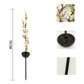 Solar-powered cherry blossom tree decorative garden lights with ground spike for outdoor use