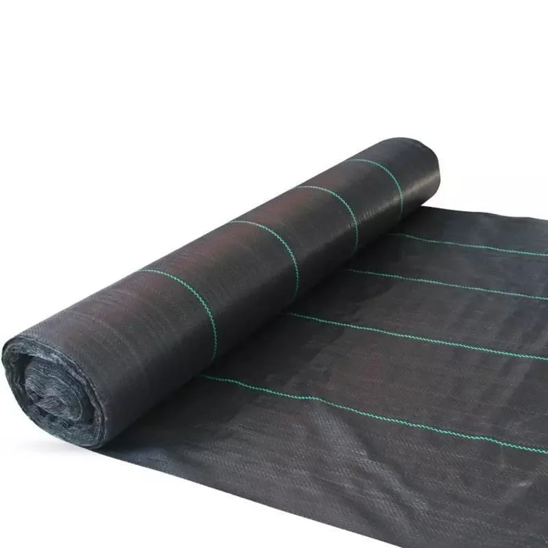 Black PE composite woven grass cloth for farmland weed control available in multiple sizes