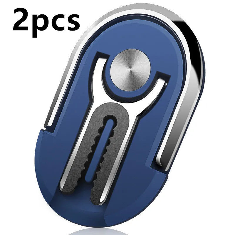 Universal car phone mount bracket with adhesive base and adjustable ring in multiple colour options.