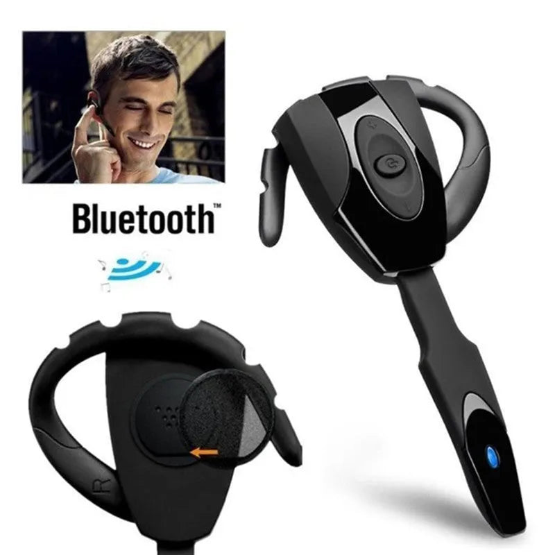 Single Bluetooth headset with hanging ear design in multiple colour options