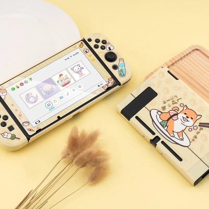 Sea Otter grey silicone protective case on a Nintendo Switch Lite console