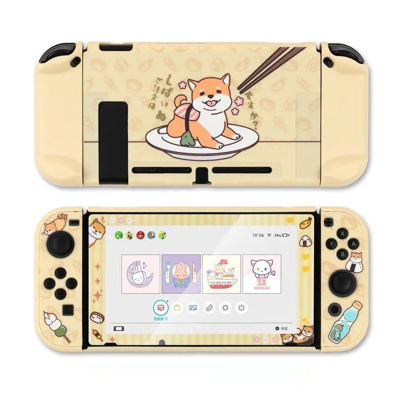 Sea Otter grey silicone protective case on a Nintendo Switch Lite console
