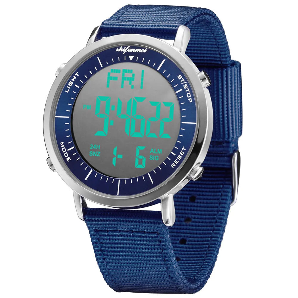 Shifenmei digital sports watch with 10m water resistance in casual style