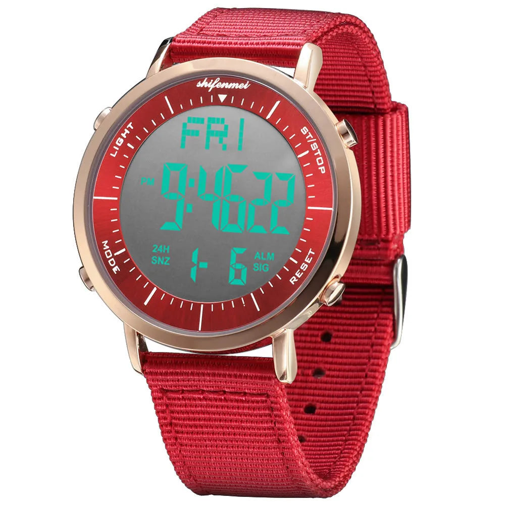 Shifenmei digital sports watch with 10m water resistance in casual style