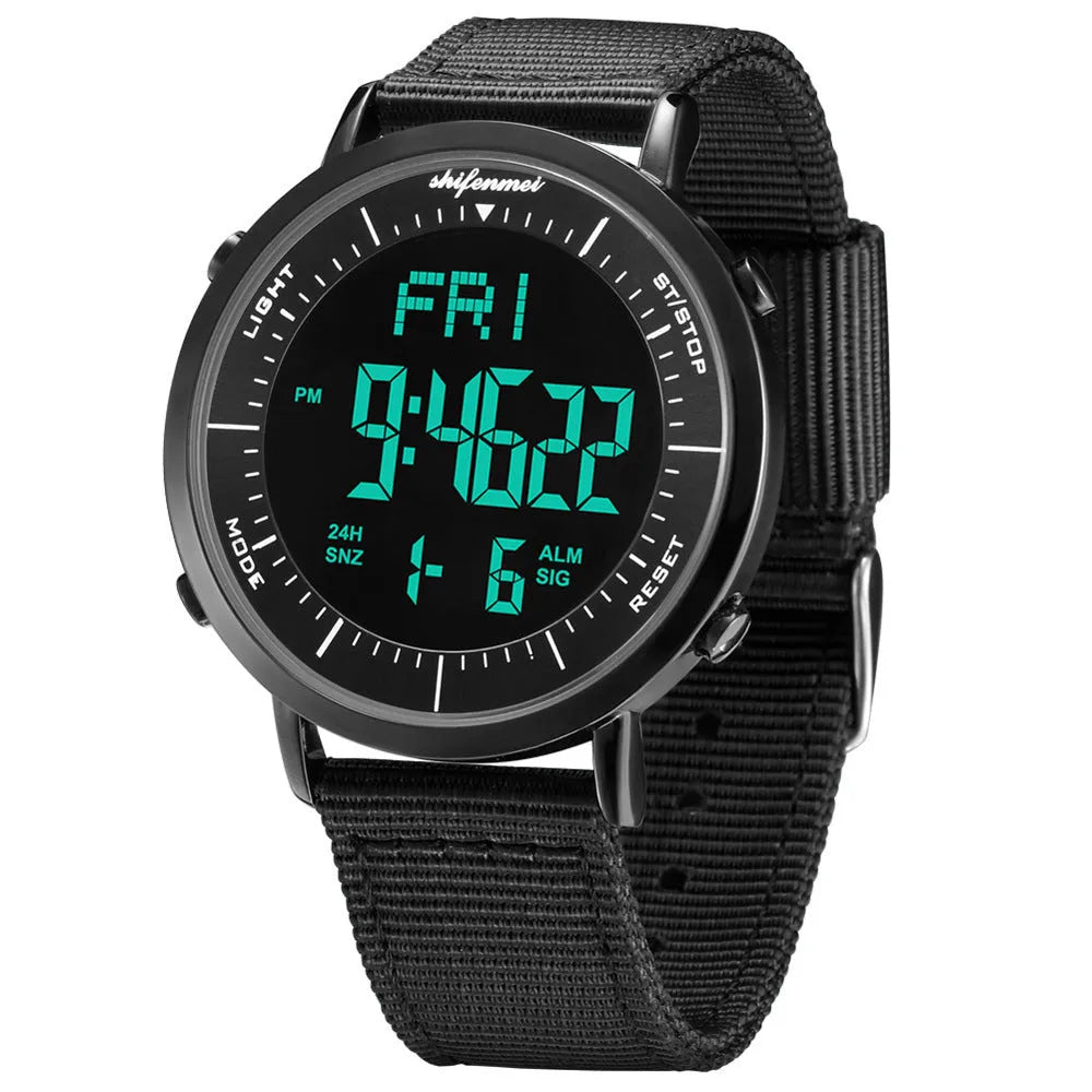 Shifenmei digital sports watch with 10m water resistance in casual style