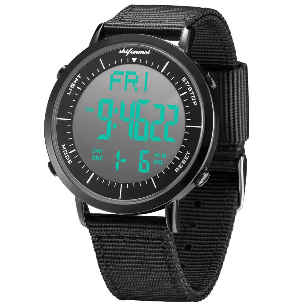 Shifenmei digital sports watch with 10m water resistance in casual style