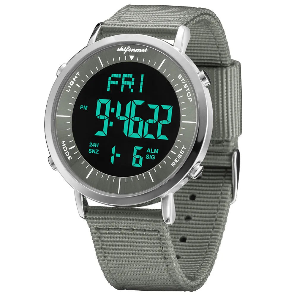 Shifenmei digital sports watch with 10m water resistance in casual style