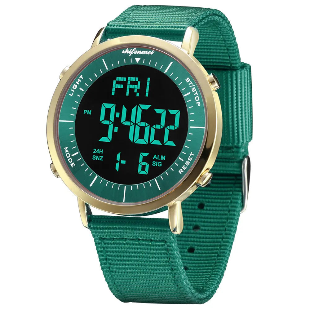 Shifenmei digital sports watch with 10m water resistance in casual style
