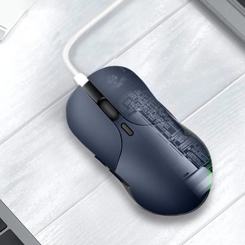 Blue Smart Voice Mouse 2.4G wireless translator computer mouse with rechargeable battery
