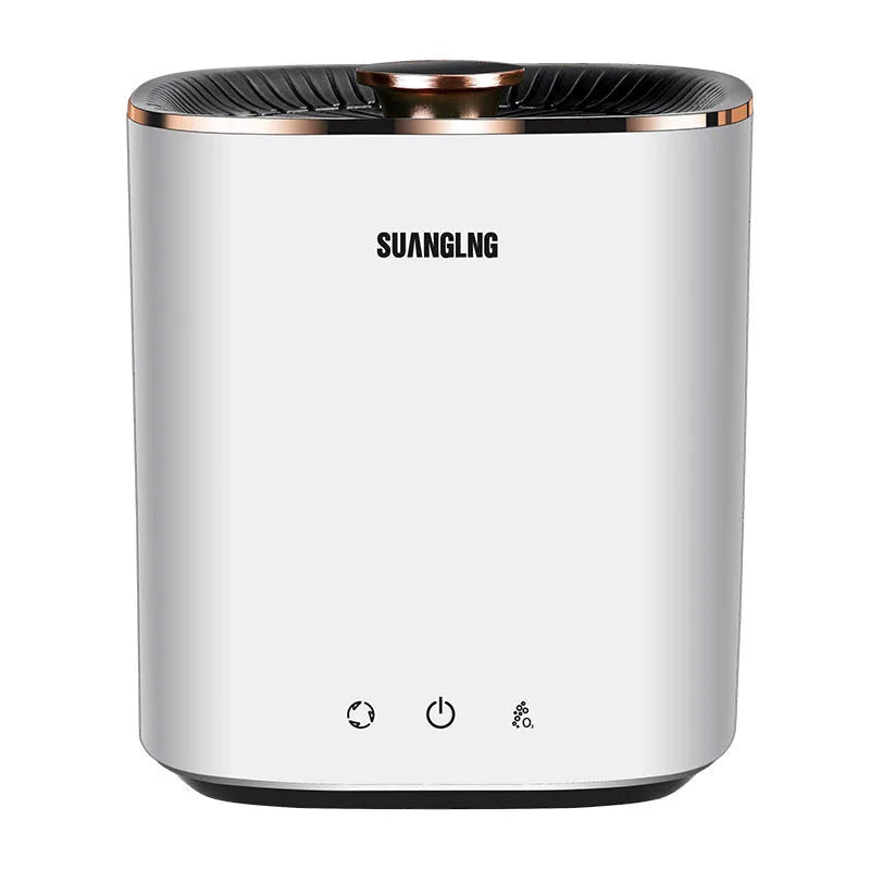 Green and white mini portable automatic washing machine for underwear and socks on a countertop.
