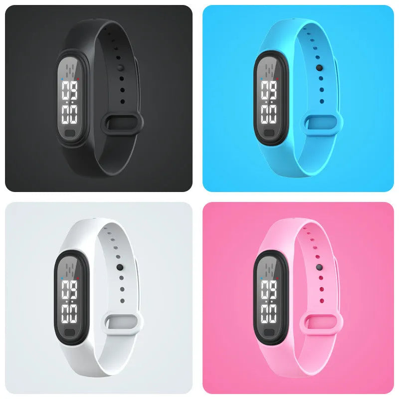 Ultrasonic electronic mosquito repellent bracelet in black, white, blue or pink colours