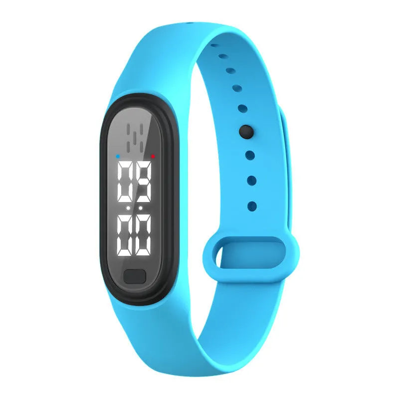 Ultrasonic electronic mosquito repellent bracelet in black, white, blue or pink colours