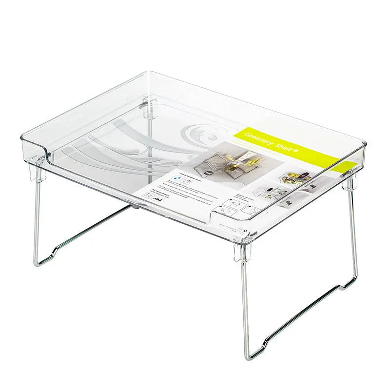 Plastic kitchen supplies storage rack in transparent or white colour