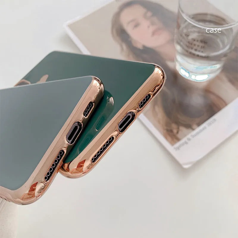 TPU iPhone back cover case in solid colour for iPhone 11 X 6-8 series models