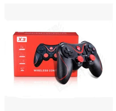 X3 Bluetooth wireless game controller for Android phones with mobile phone clip accessory