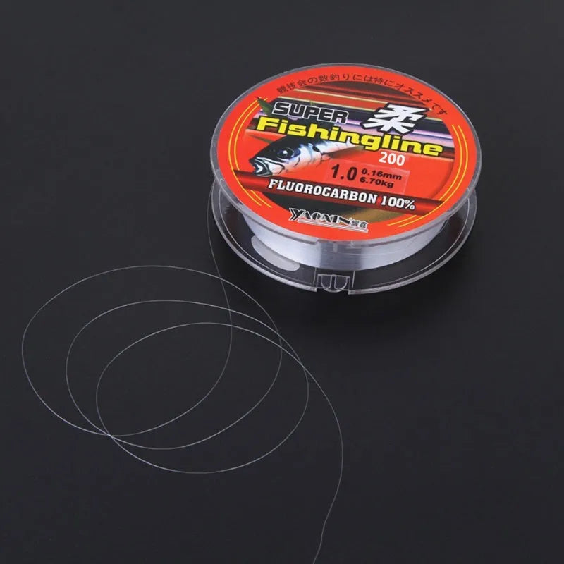 100 metre nylon fishing line spool in red colour for anglers